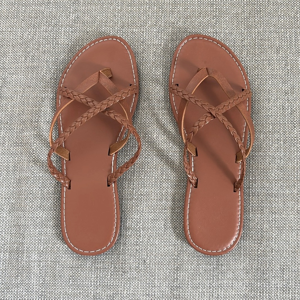 Braided Tan Sandals‎